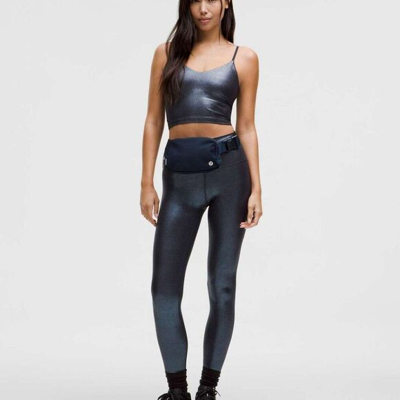 Lululemon Align High-Rise Ribbed Pant 28" Shine Black Night-Size 4 NWT - Picture 2 of 11